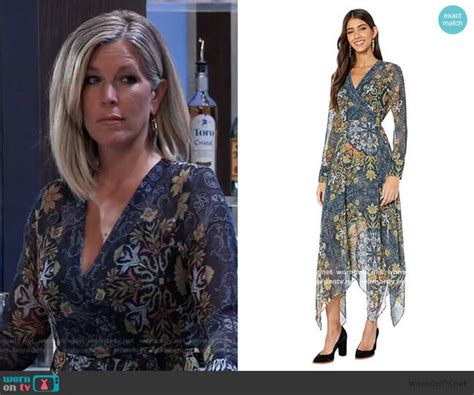 During this episode, Lulu (Emme Rylan) was wearing a multicolored, mixed floral print, peplum blouse by BCBGeneration. . General hospital clothes worn today